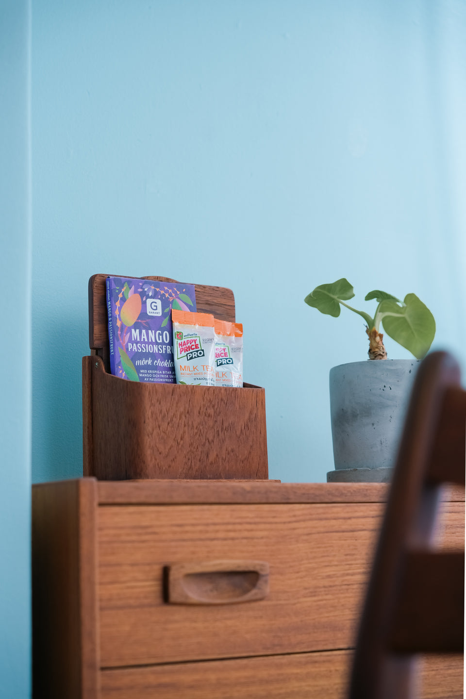 Swedish Vintage AKTA BANGKOK TEAK Salt Box/スウェーデンヴィンテージ ソルトボックス チーク材 北欧インテリア