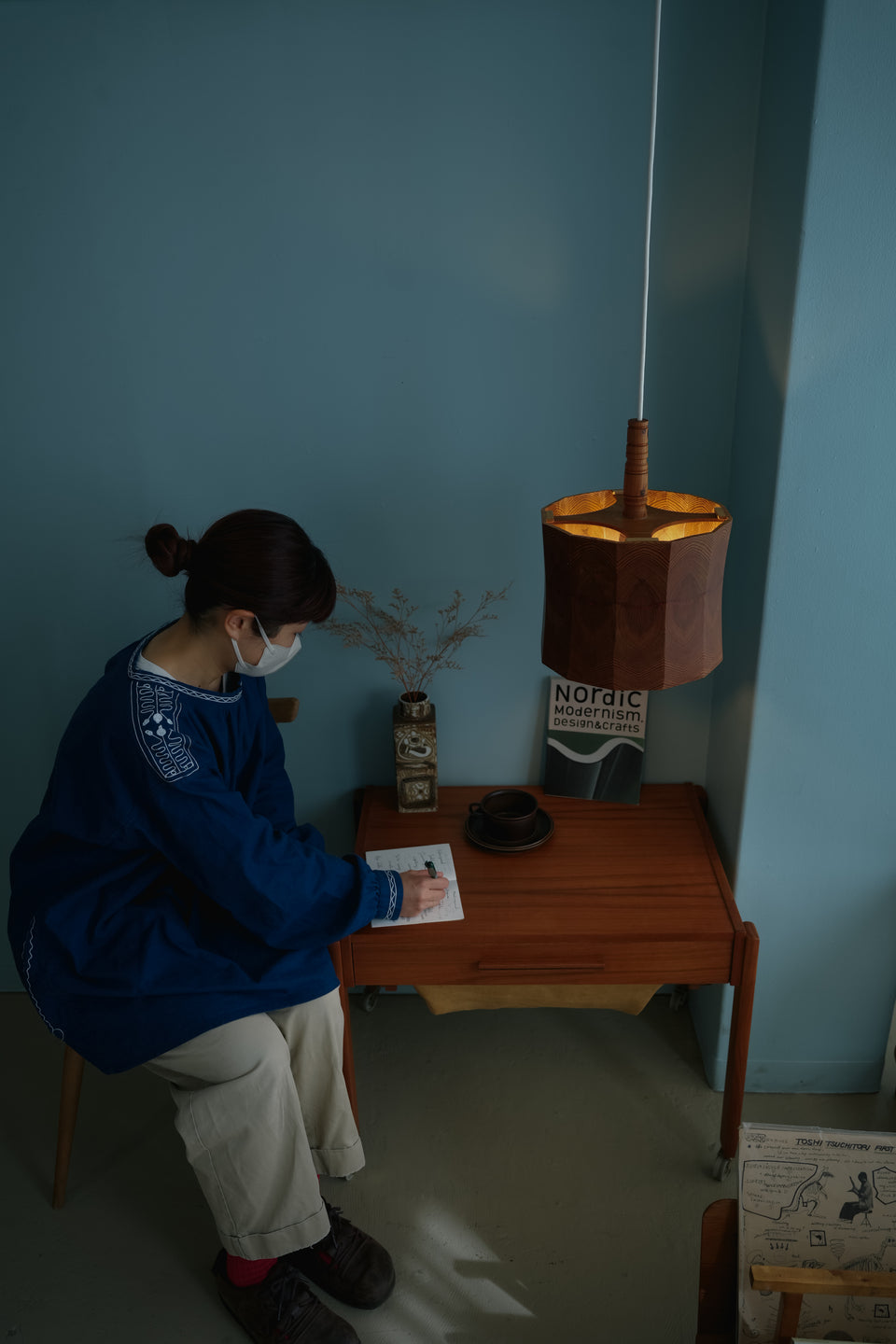 Swedish Vintage Pinewood Pendant Light/スウェーデンヴィンテージ ペンダントライト パイン材 照明 北欧インテリア