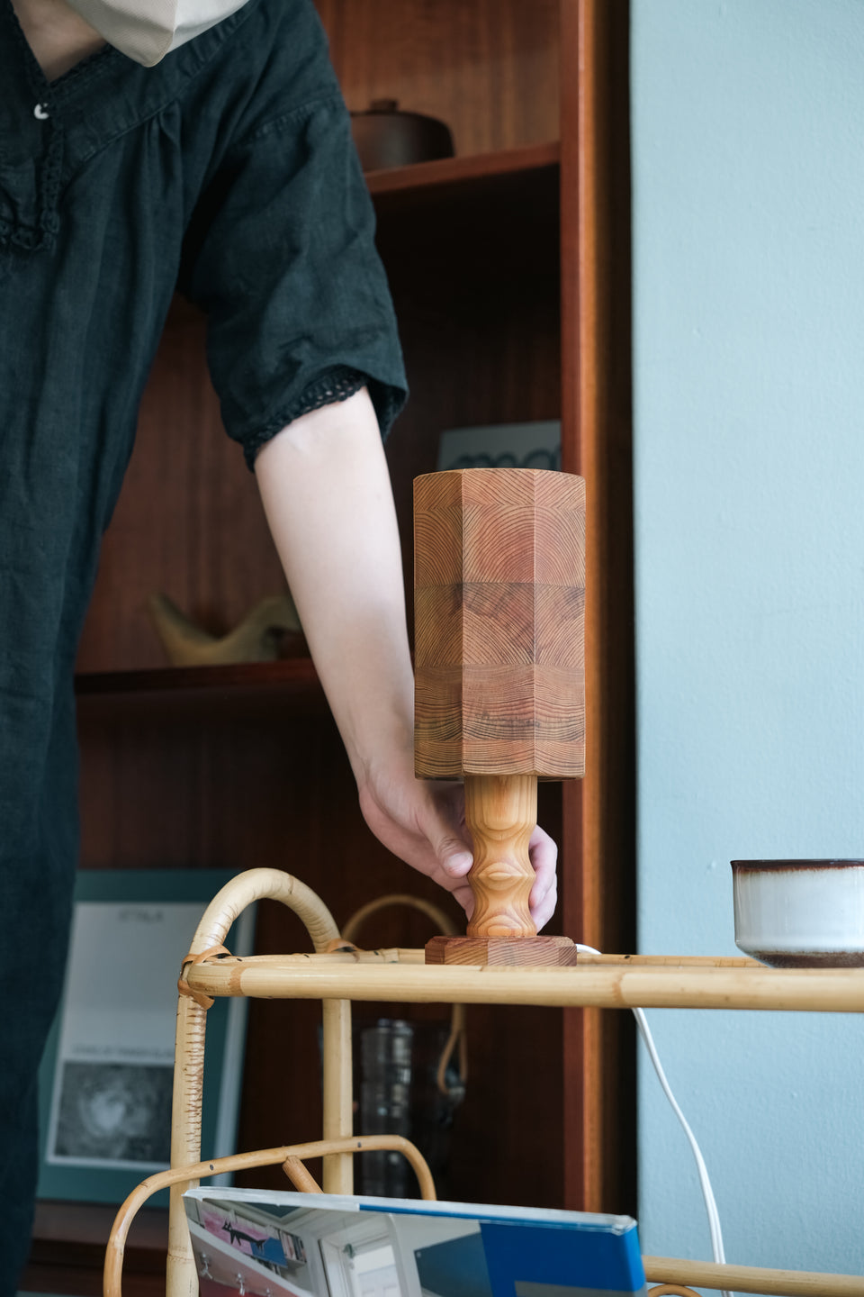 Swedish Vintage Pinewood Table Lamp/スウェーデンヴィンテージ テーブルランプ パイン材
