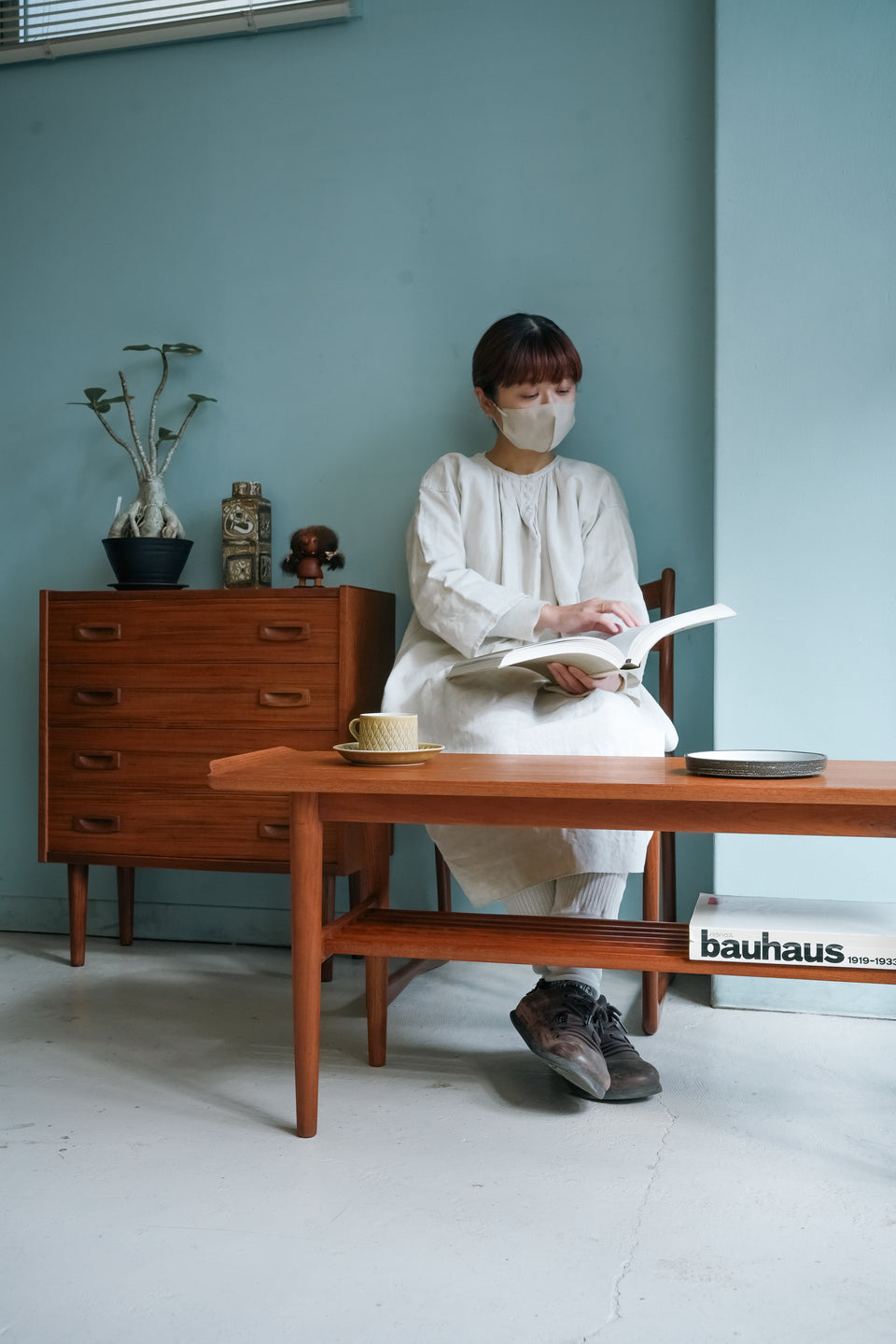 Teakwood Coffee Table with Rack Danish Vintage/デンマークヴィンテージ コーヒーテーブル ラック付 チーク材 北欧家具