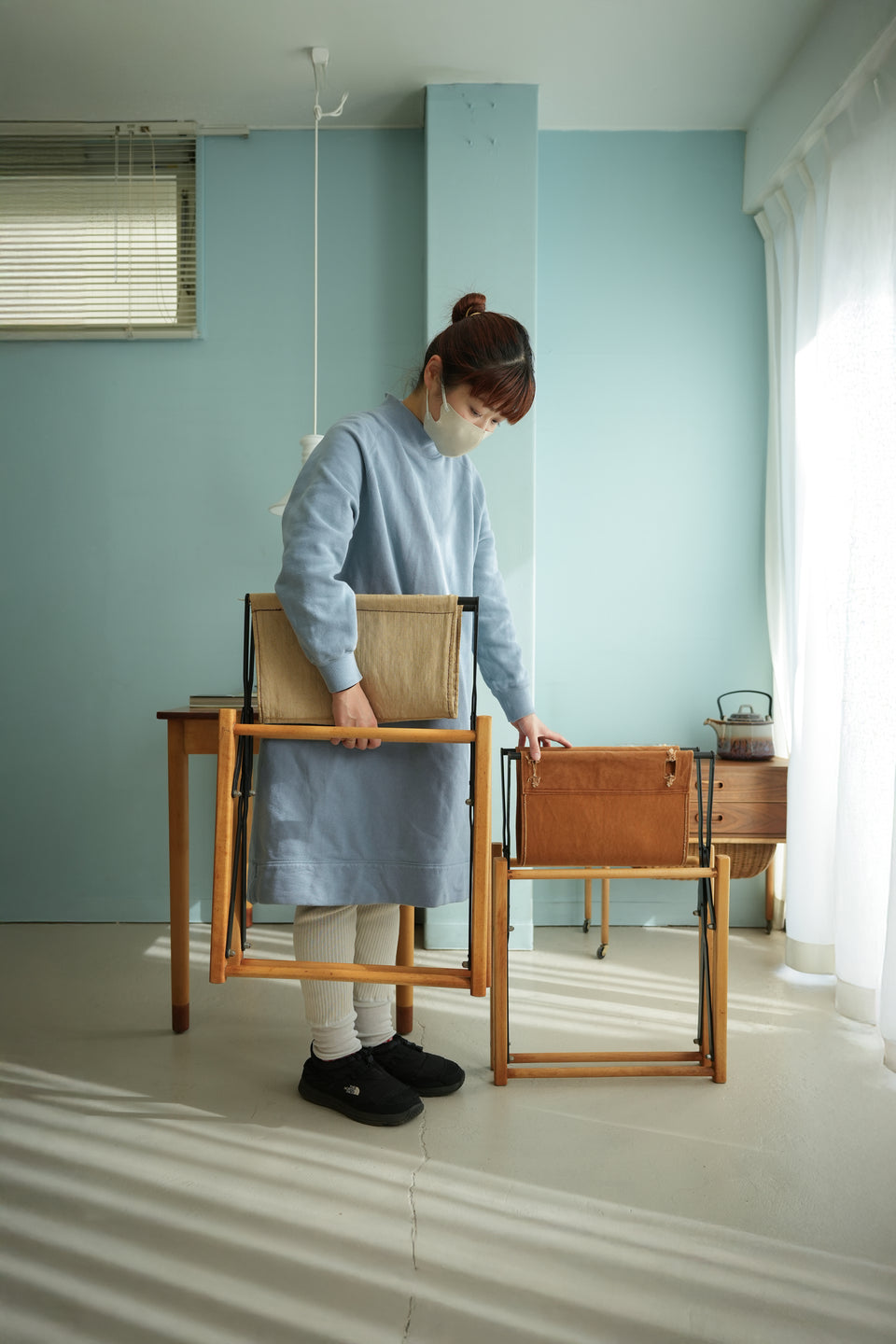 Vintage Folding Stool/ヴィンテージ 折りたたみスツール キャンバス地