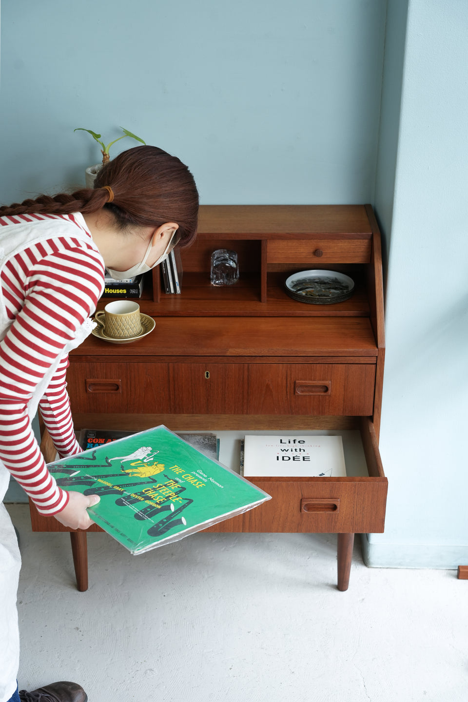 Writing Bureau Dresser Danish Vintage/デンマークヴィンテージ ライティングビューロー ドレッサー ミラー付き 北欧家具
