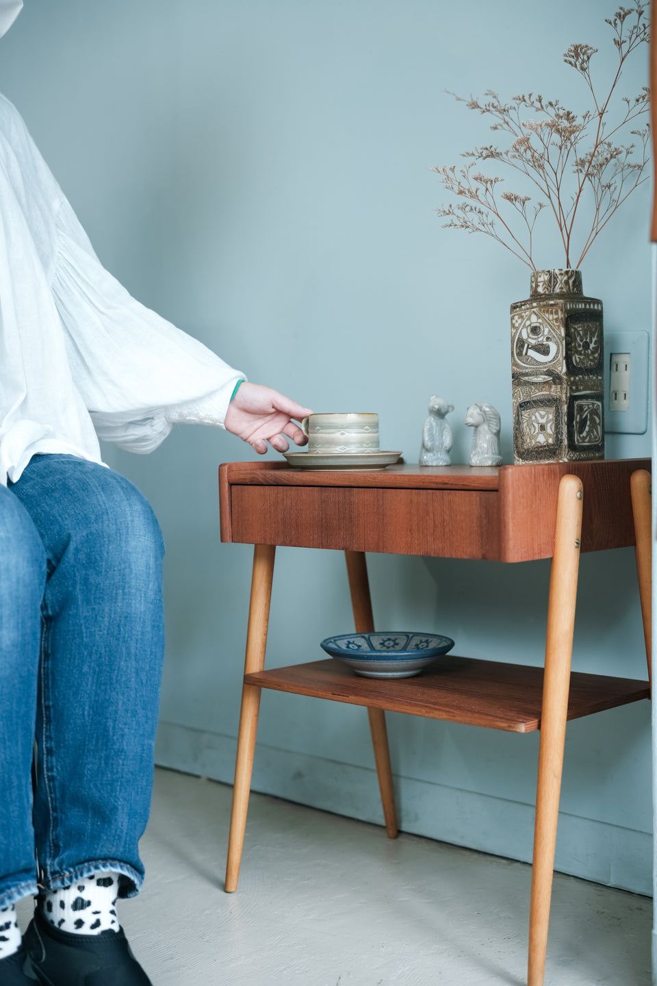 AB Carlstrom & Co Mobelfabrik Bed Side Table Swedish Vintage/スウェーデンヴィンテージ ベッドサイドテーブル チェスト