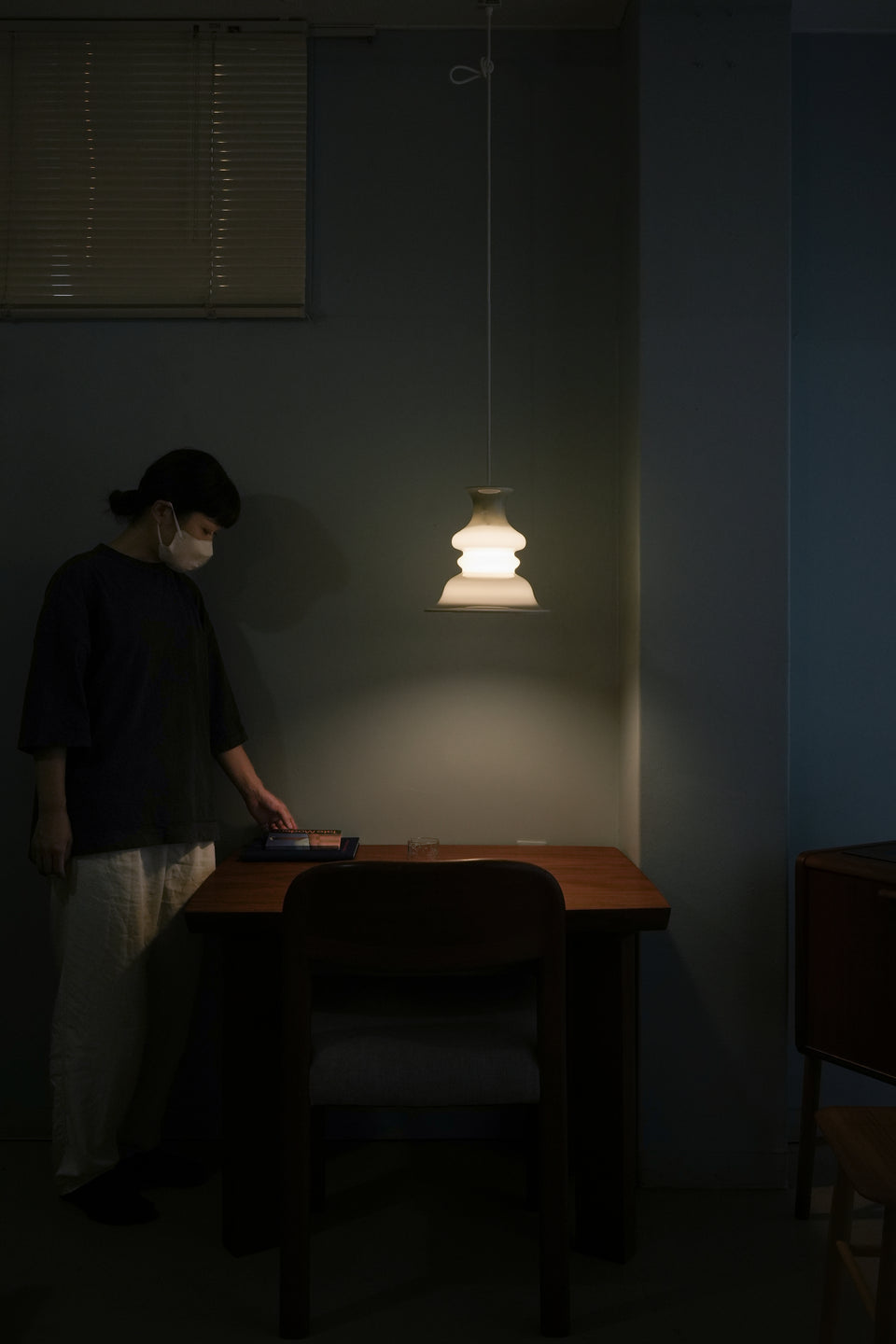 Holmegaard Bibliotek Pendant Light Gray/ホルムガード ペンダントライト シセ・ヴェアナー ヴィンテージ
