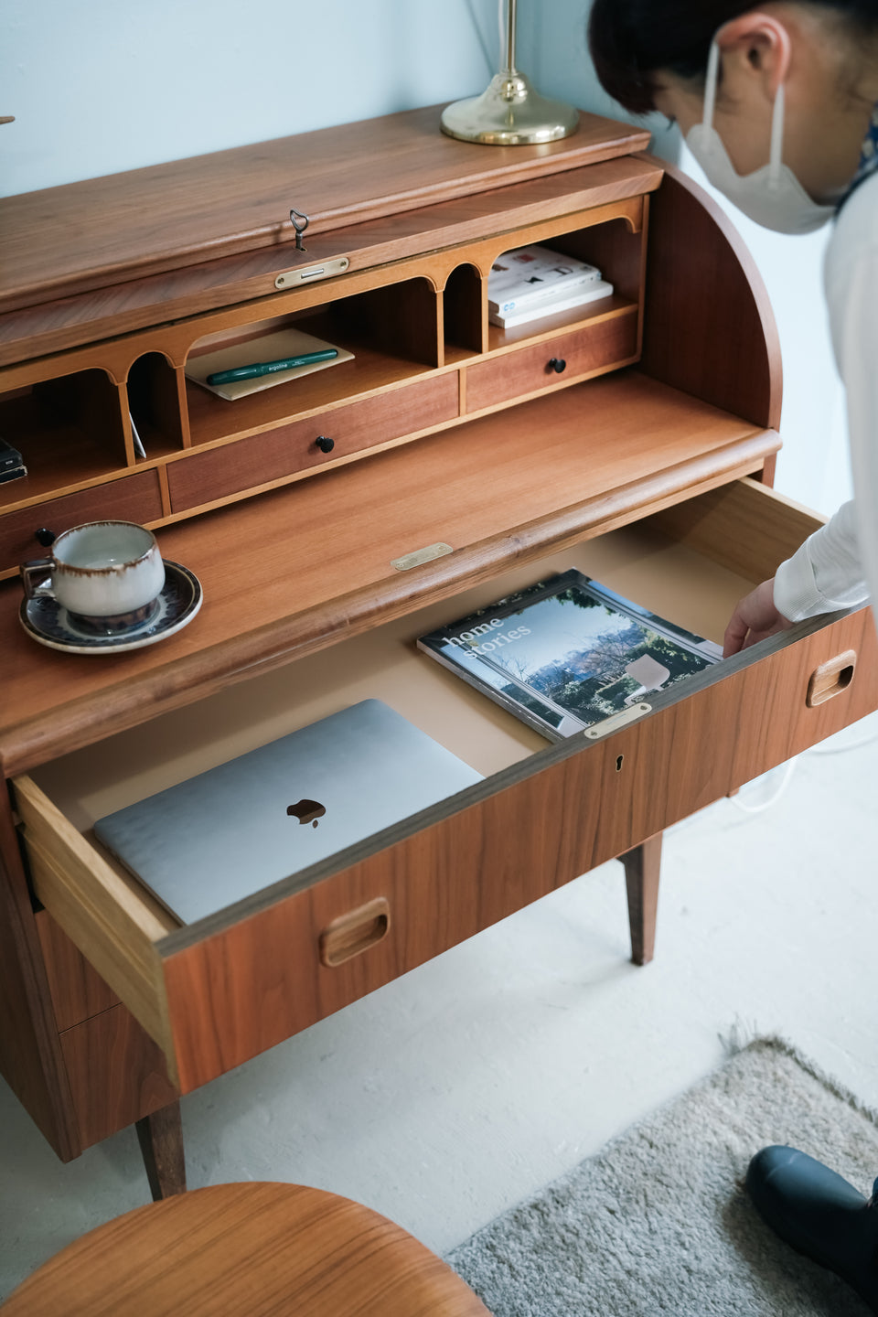 Roll Top Writing Bureau Swedish Vintage/スウェーデンヴィンテージ ロールトップ ライティングビューロー
