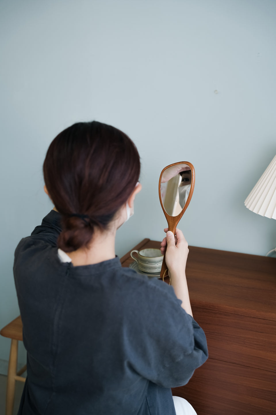 Swedish Vintage Teak Hand Mirror/スウェーデンヴィンテージ ハンドミラー チーク材
