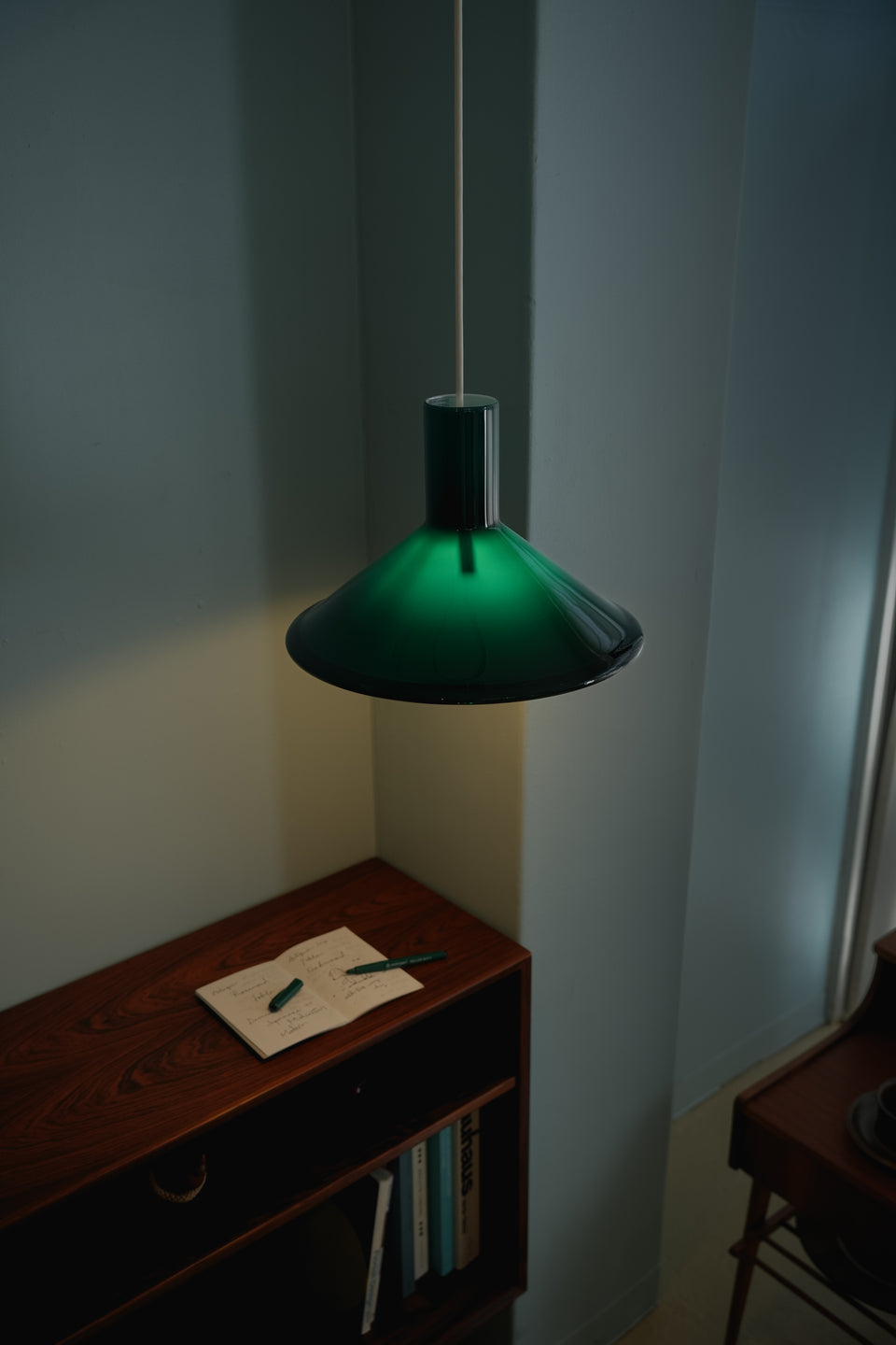 Vintage Holmegaard Pendant Light P&T Green large Michael Bang/ホルムガード ペンダントライト マイケル・バング 照明 デンマークヴィンテージ