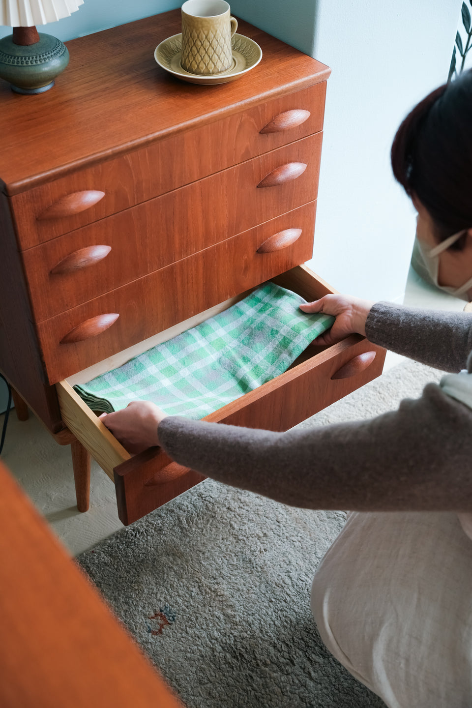 Danish Vintage Teak 4drawer Small Chest/デンマークヴィンテージ 4段 スモールチェスト チーク材 北欧家具