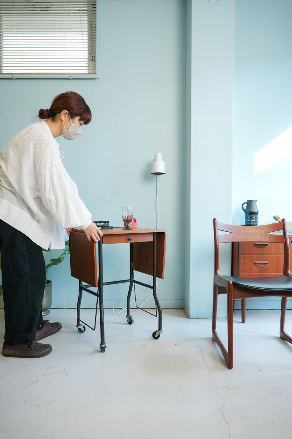 デンマークヴィンテージ タイプライターテーブル デスク 北欧家具