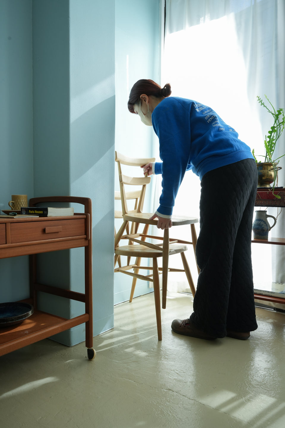 Ercol UK Vintage Stacking Chair/イギリスヴィンテージ アーコール スタッキングチェア 椅子 グリーンドット
