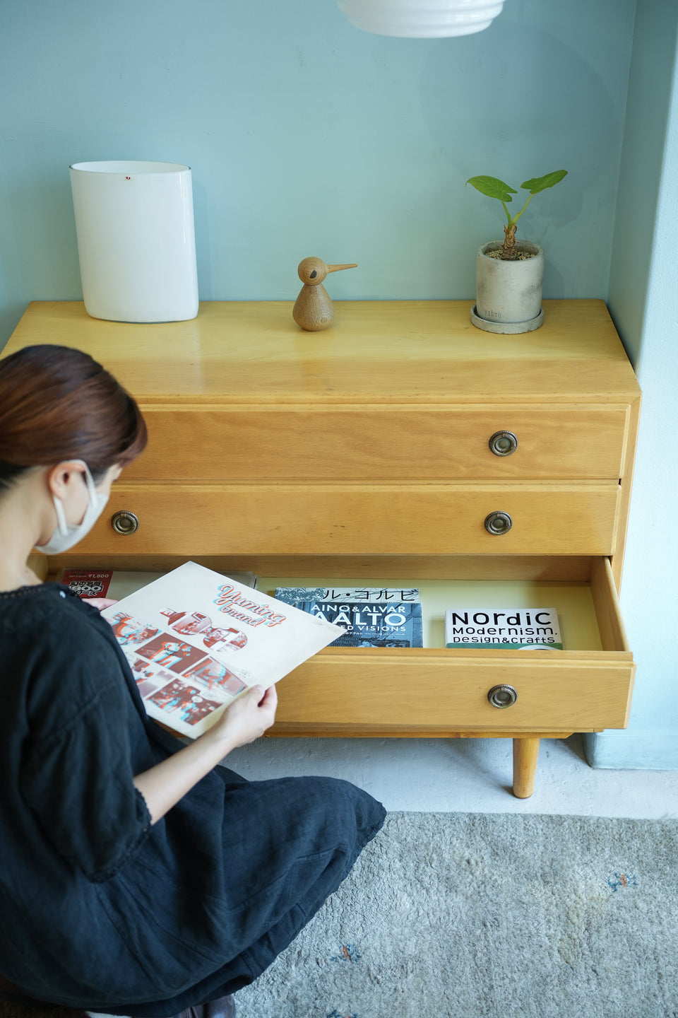 Finnish Vintage Asko Anjala 4drawer Chest Olli Borg/フィンランドヴィンテージ アスコ 4段チェスト オッリ・ボルグ 北欧家具