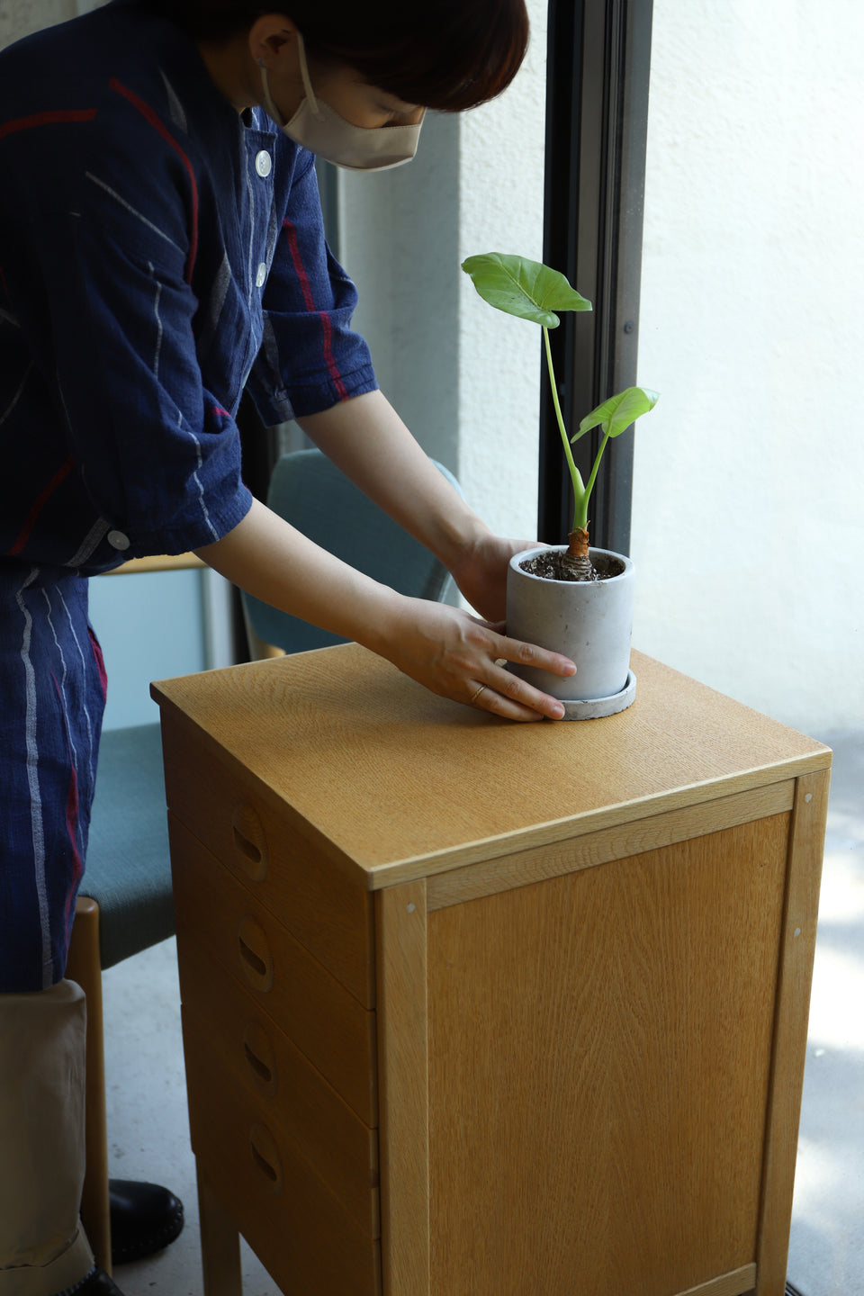 Swedish Vintage Oak Side Chest 4drawer/スウェーデンヴィンテージ サイドチェスト 4段 北欧家具