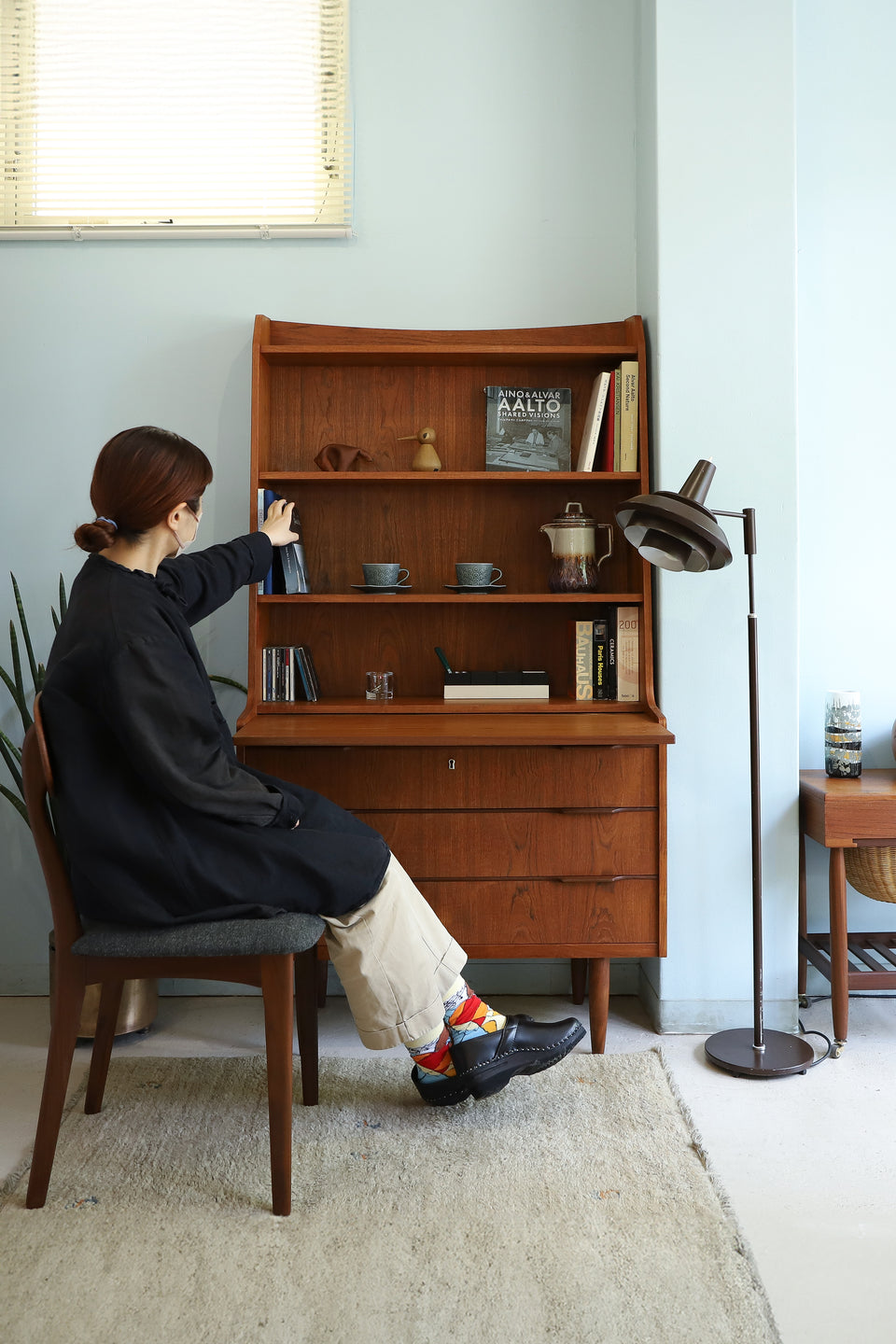 Danish Vintage Writing Bureau Bookcase/デンマークヴィンテージ ライティングビューロー 本棚 北欧家具