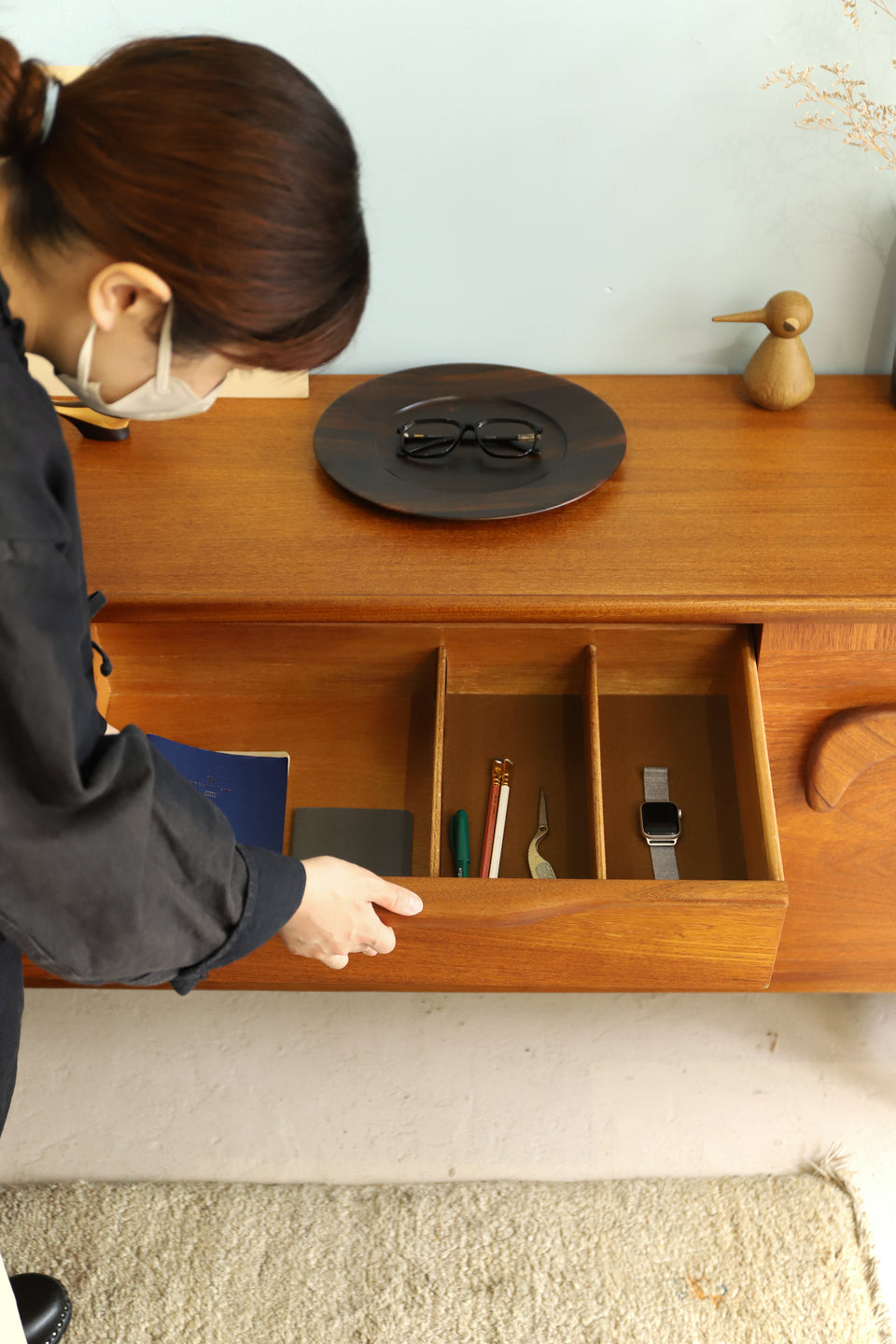 UK Vintage Side Board with Boomerang Handle/イギリスヴィンテージ サイドボード ミッドセンチュリー