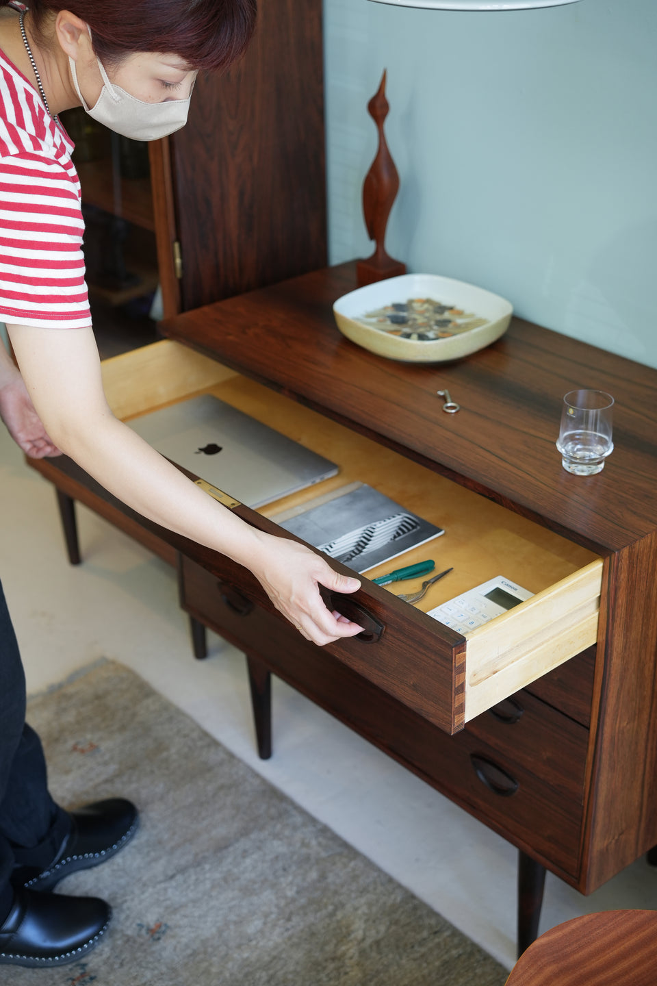 Kai Kristiansen 4drawer Chest Rosewood Feldballes Møbelfabrik/カイ・クリスチャンセン 4段チェスト ローズウッド材 北欧家具
