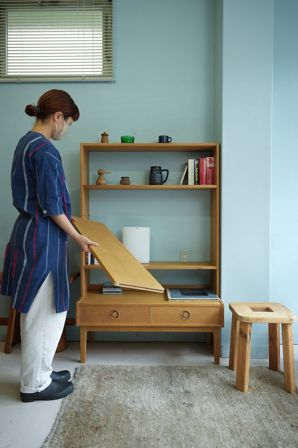 Scandinavian Vintage Open Bookcase Oakwood/北欧ヴィンテージ オープンブックケース 本棚 オーク材