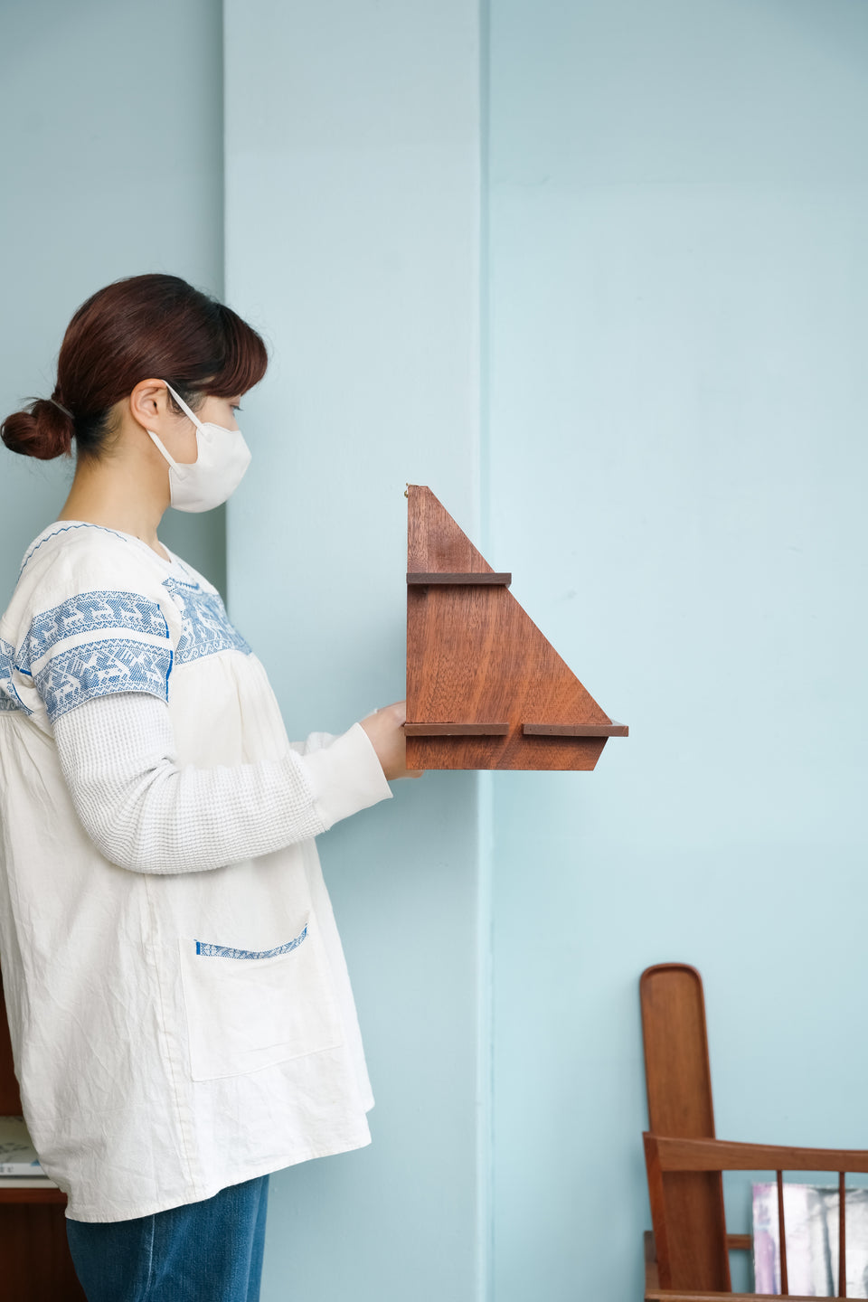 Teak Wall Shelf Scandinavian Vintage/北欧ヴィンテージ ウォールシェルフ チーク材