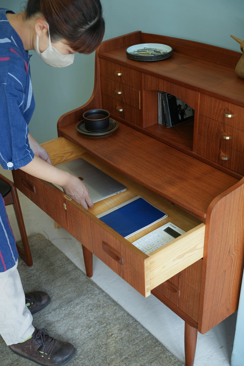 Writing Bureau Dresser Danish Vintage/デンマークヴィンテージ ライティングビューロー ドレッサー ミラー付 北欧家具