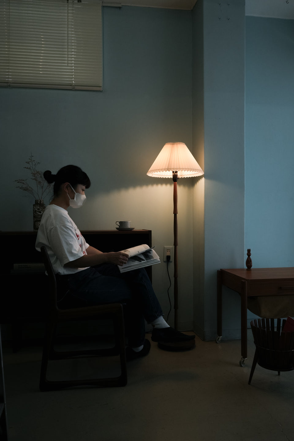 Floor Stand Light Teakwood Danish Vintage/デンマークヴィンテージ フロアスタンドライト チーク材