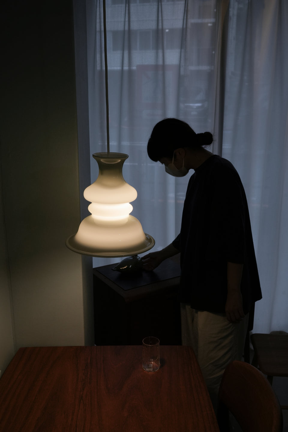 Holmegaard Bibliotek Pendant Light Gray/ホルムガード ペンダントライト シセ・ヴェアナー ヴィンテージ
