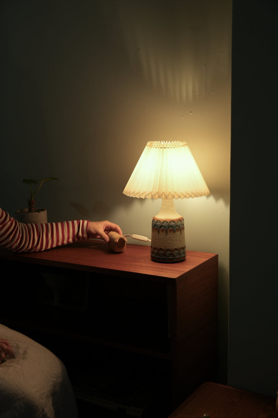 Soholm Table Lamp Beige&Blue Danish Vintage/デンマークヴィンテージ スーホルム テーブルランプ