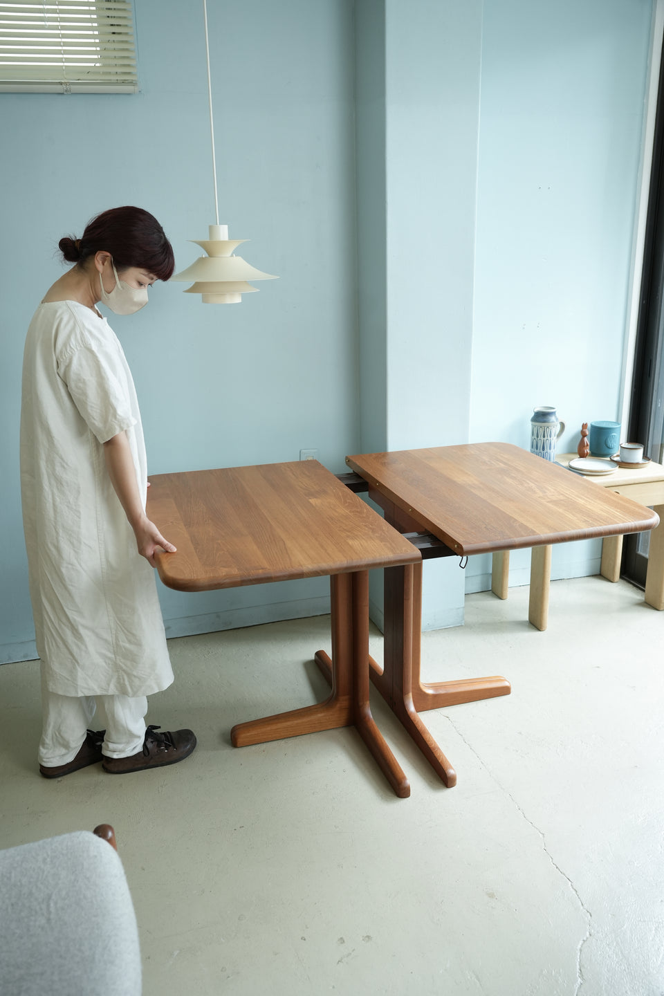 Solid Teak Extension Dining Table Danish Vintage/デンマークヴィンテージ エクステンション ダイニングテーブル チーク材
