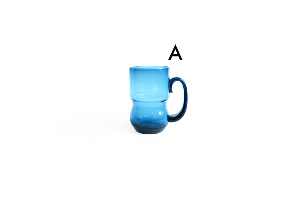 Bertil Vallien Blue Glass Mug Åfors/バーティル・ヴァリーン マグ 北欧ガラス スウェーデンヴィンテージ