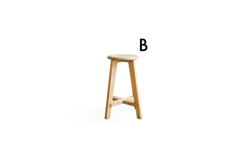 Japanese Vintage Wooden Round Stool/ヴィンテージ 木製ラウンドスツール 古道具