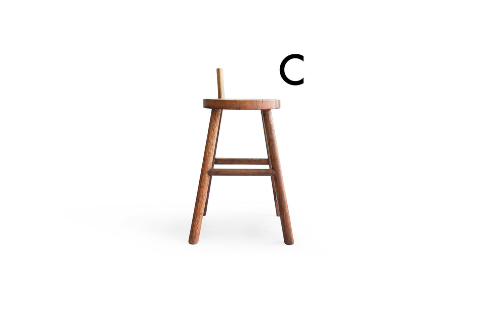 テーブル　無垢材　ほぞ組　民藝　民芸家具　無垢 無垢材 ローテーブル スツール 民藝/Solid Wood Low Table Stool