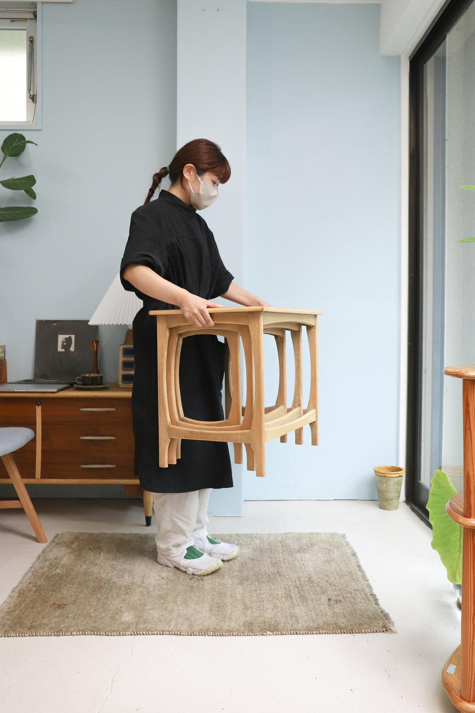 イギリスヴィンテージ ネストテーブル サイドテーブル チーク材/UK Vintage Nesting Table – FURUICHI/古一