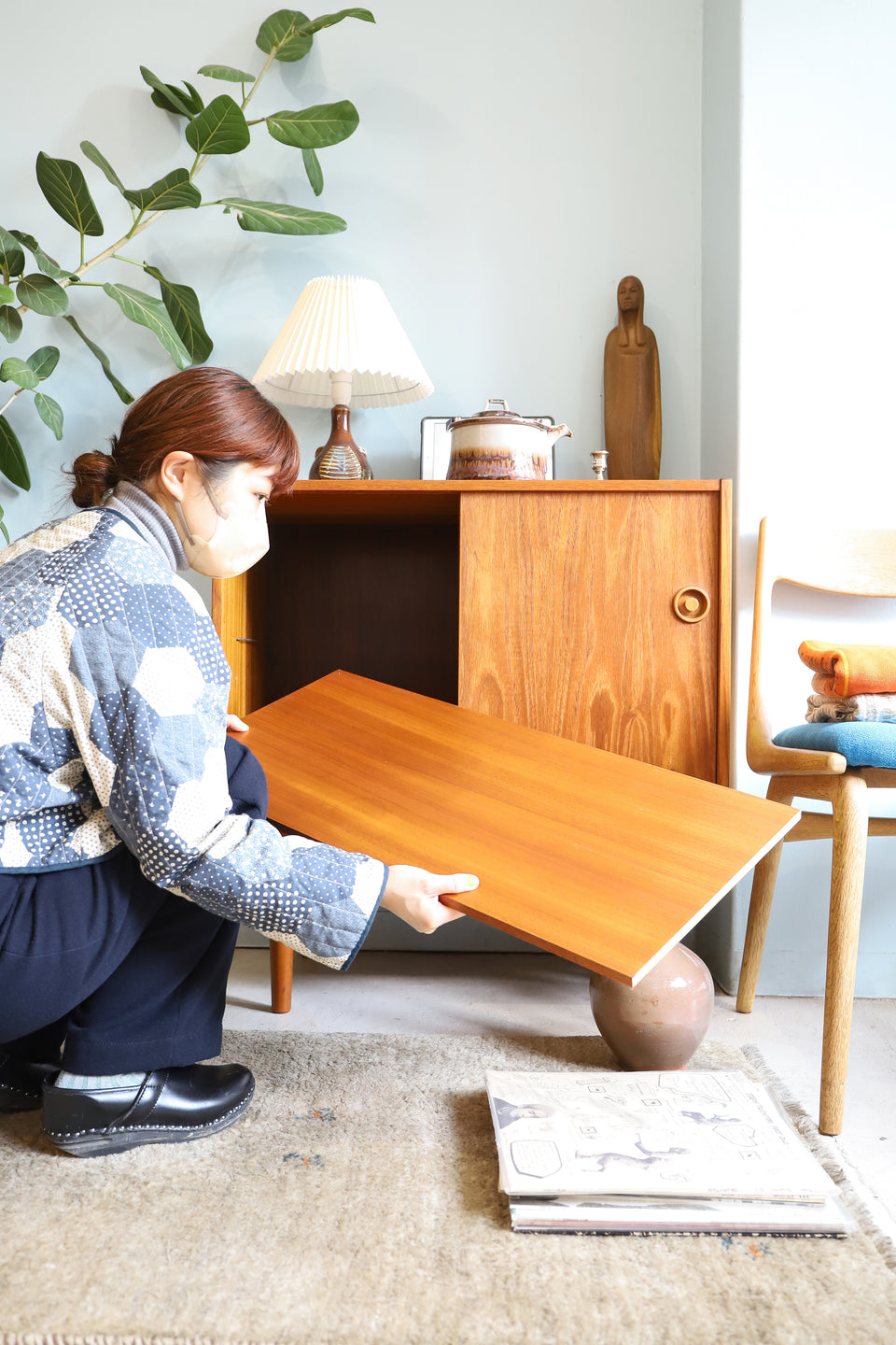 Danish Vintage Cabinet Small Sideboard/デンマークヴィンテージ キャビネット スモールサイドボード チーク材 北欧家具