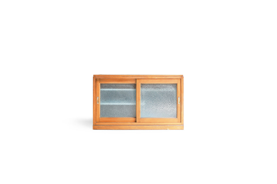 Japanese Modern Vintage Diamond Glass Small Cabinet/ジャパンヴィンテージ ダイヤガラス スモールキャビネット 収納 レトロモダン