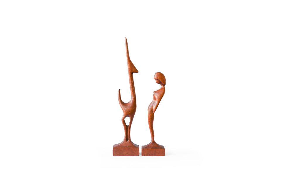 Danish Vintage Arne Basse Teakwood Sculpture/デンマーク ヴィンテージ アルネ・バッセ 彫刻 オブジェ チーク材