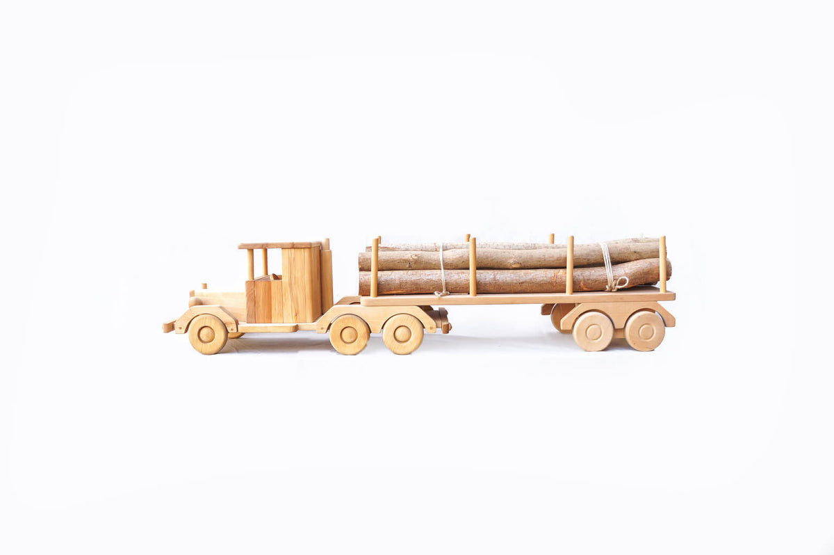 北欧雑貨 木のおもちゃ トラクター/Scandinavian Wooden Toy Tractor