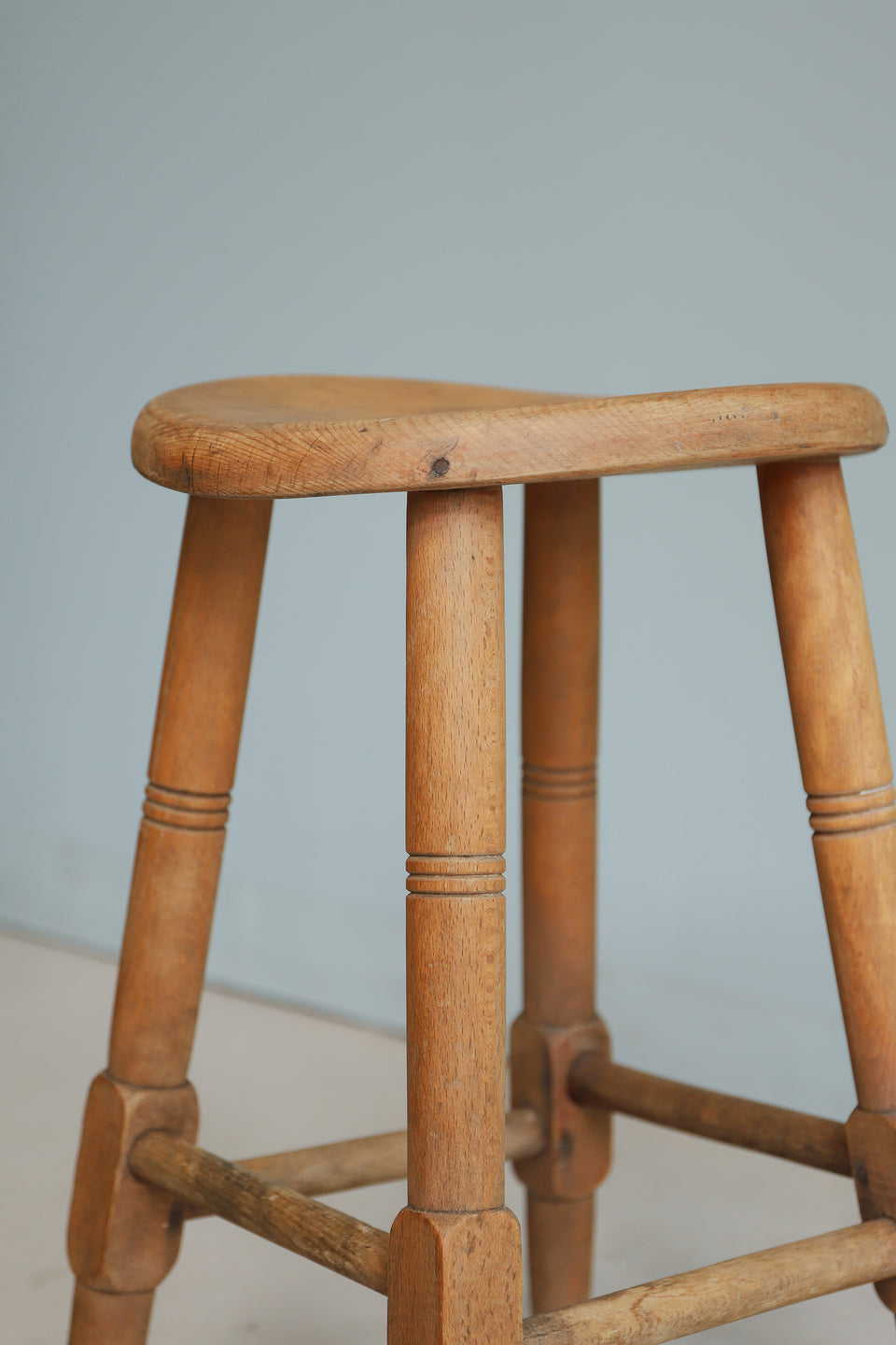 ヴィンテージ スツール 木製 シャビーシック 丸椅子 古道具/Vintage 