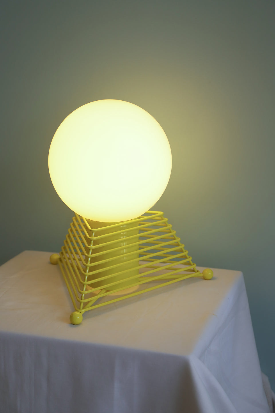 Japanese Vintage Glass Shade Table Lamp Postmodern/ジャパンヴィンテージ テーブルランプ 間接照明 レトロ ポストモダン