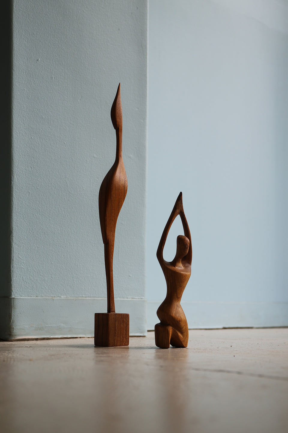 Vintage Wooden Sculpture Objet/ヴィンテージ 木製彫刻 木彫りオブジェ 置物 北欧インテリア