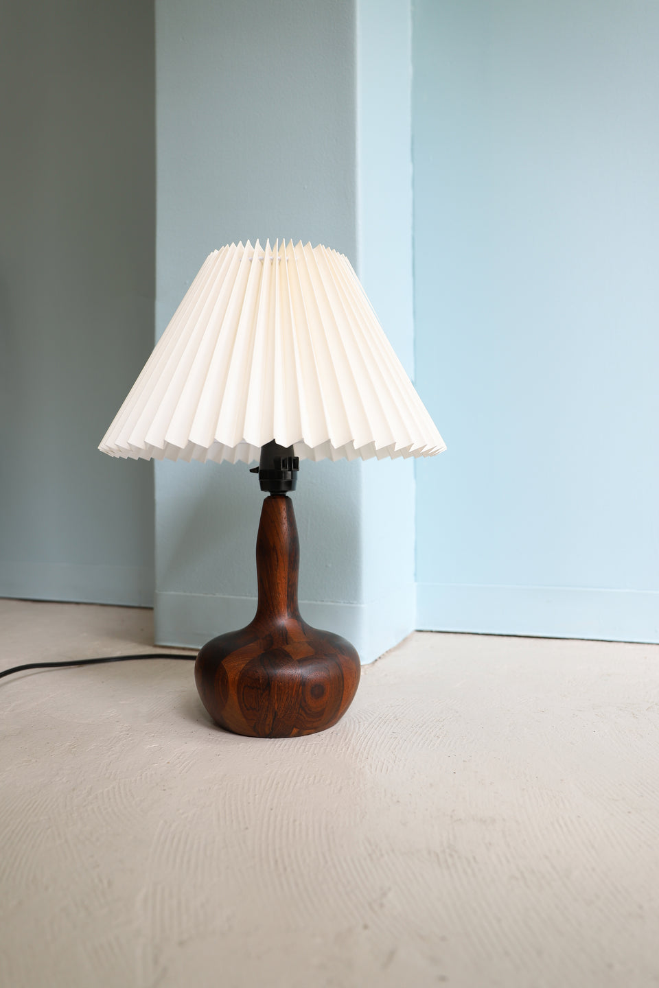 Danish Vintage Parquet Table Lamp Rosewood Teakwood/デンマークヴィンテージ テーブルランプ ローズウッド チーク材 寄木細工 間接照明 北欧インテリア