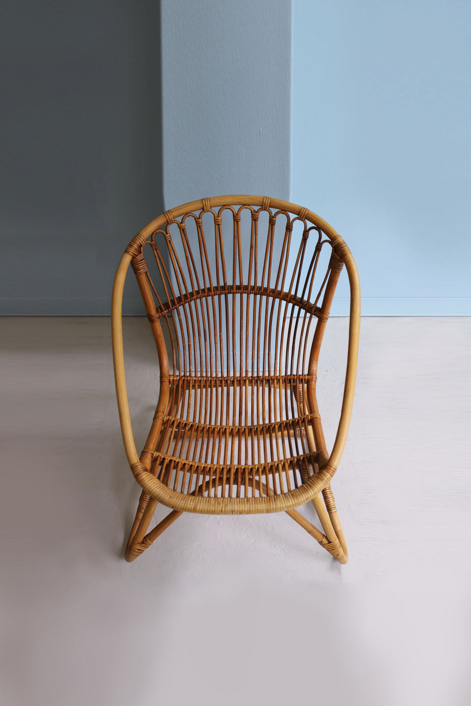 Japanese Vintage Yamakawa Rattan Arm Chair Side Table/山川ラタン アームチェア 菊椅子 サイドテーブル ジャパンヴィンテージ