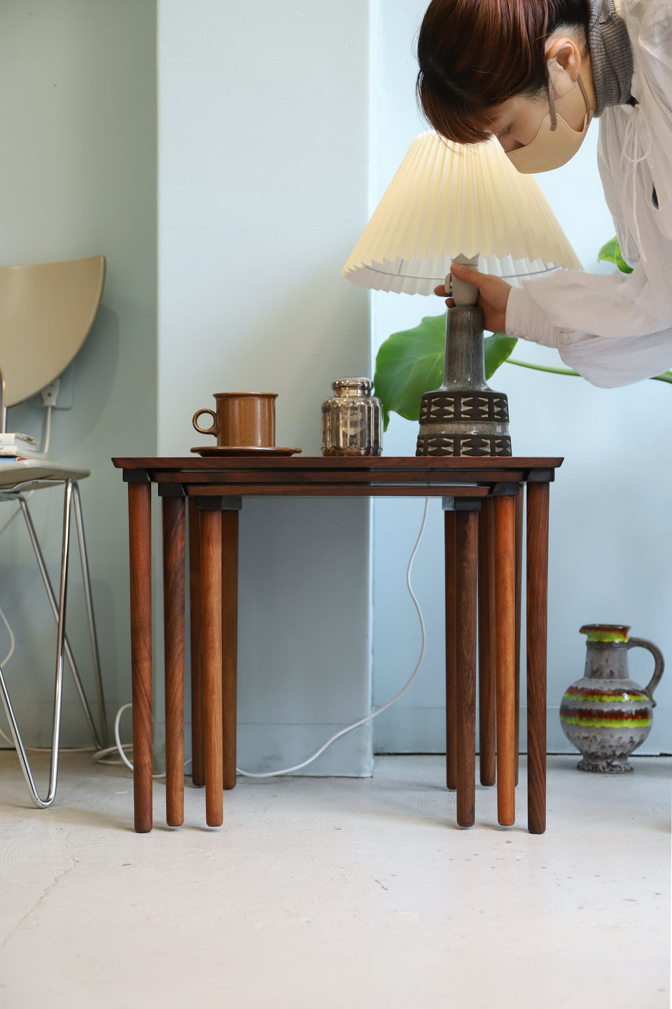 Rosewood Nesting Table Danish Vintage/デンマークヴィンテージ ネストテーブル ローズウッド サイドテーブル 北欧家具