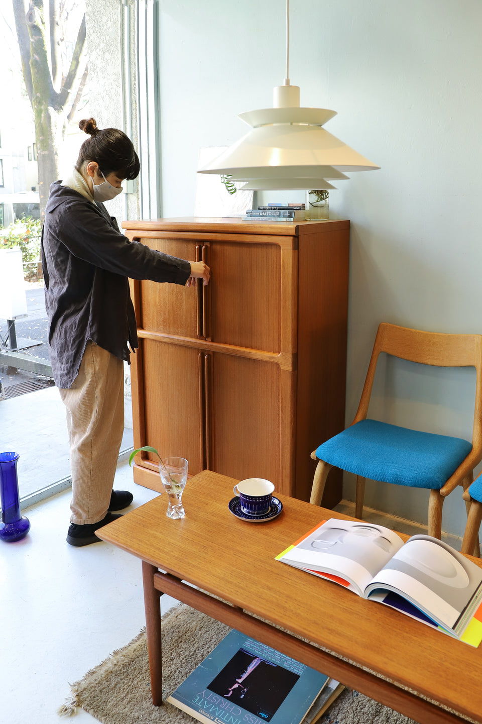 Teakwood Bellows Drink Cabinet Japanese Vintage/ジャパンヴィンテージ ドリンクキャビネット 蛇腹 チーク材