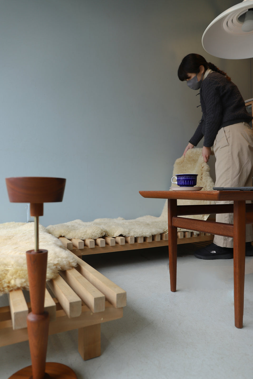 Charlotte Perriand Style Wooden Slit Low Bench/スリット ローベンチ 木製 シャルロット・ペリアン スタイル