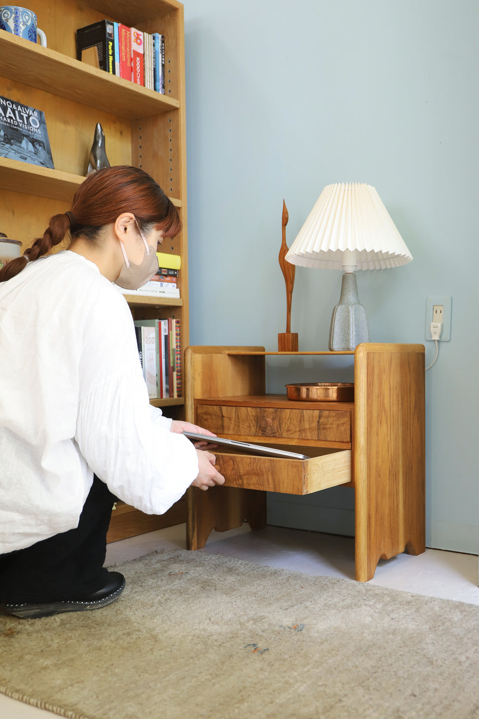 Danish Vintage Night Table with Drawer/デンマークヴィンテージ ナイトテーブル サイドテーブル チェスト 北欧家具