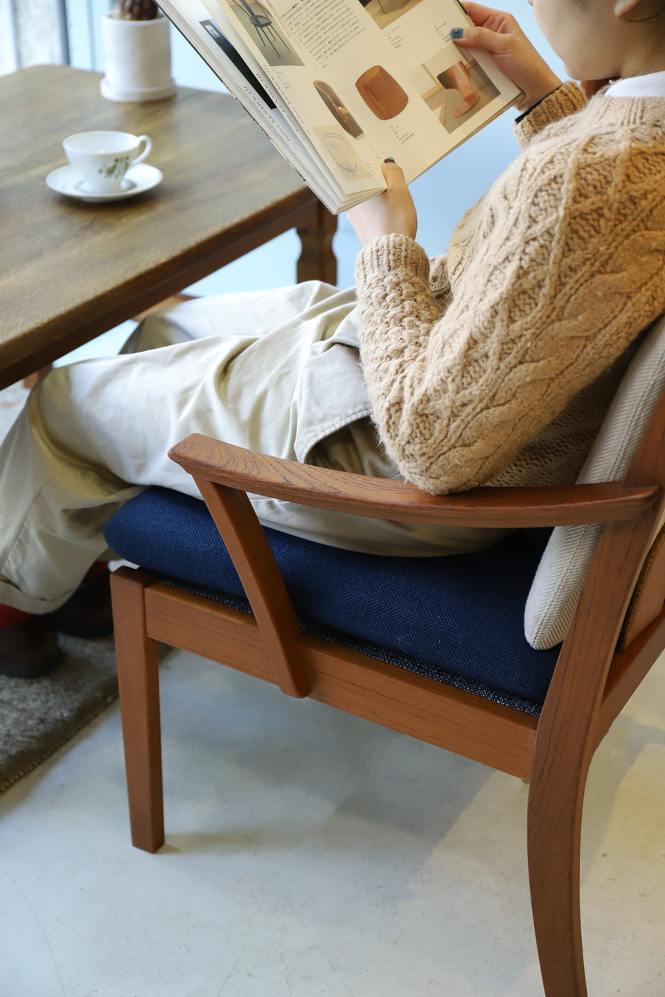 ジャパンヴィンテージ ラウンジチェア アームチェア チーク材 椅子