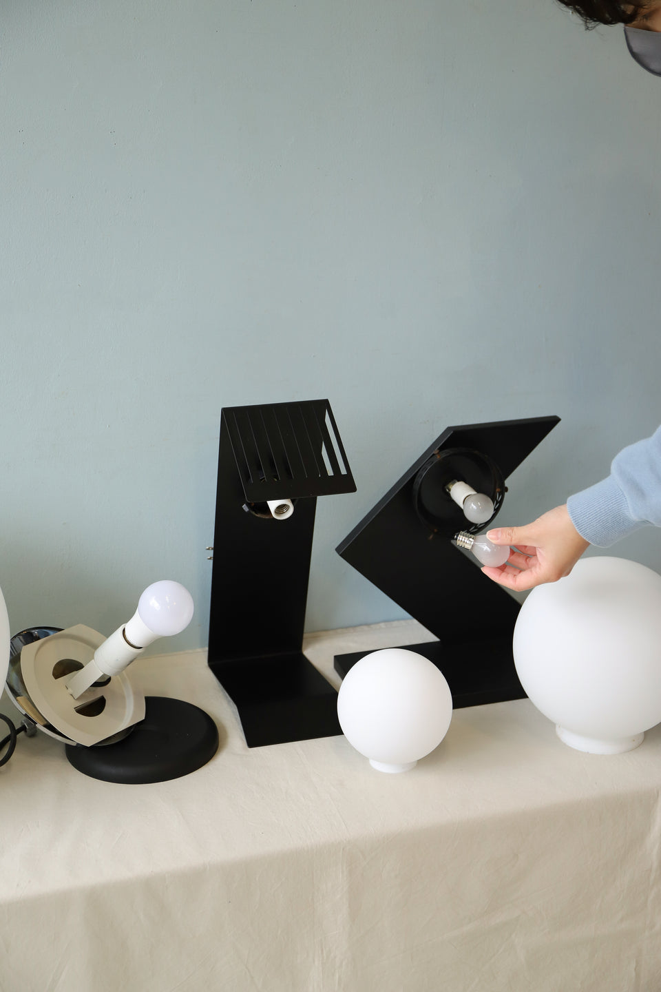 Glass Globe Lamp Post Modern Design/ガラスボール ランプ ポストモダンデザイン 照明