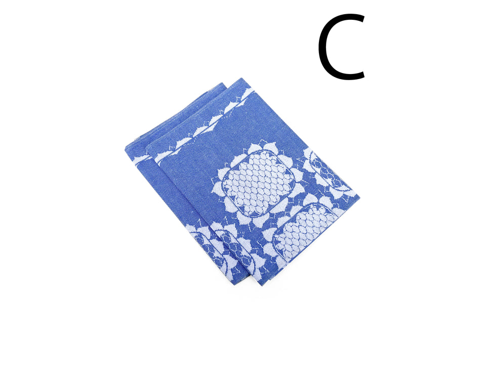 *vintage cotton mat ❀blue flower テーブルマット岡尾美代子さん