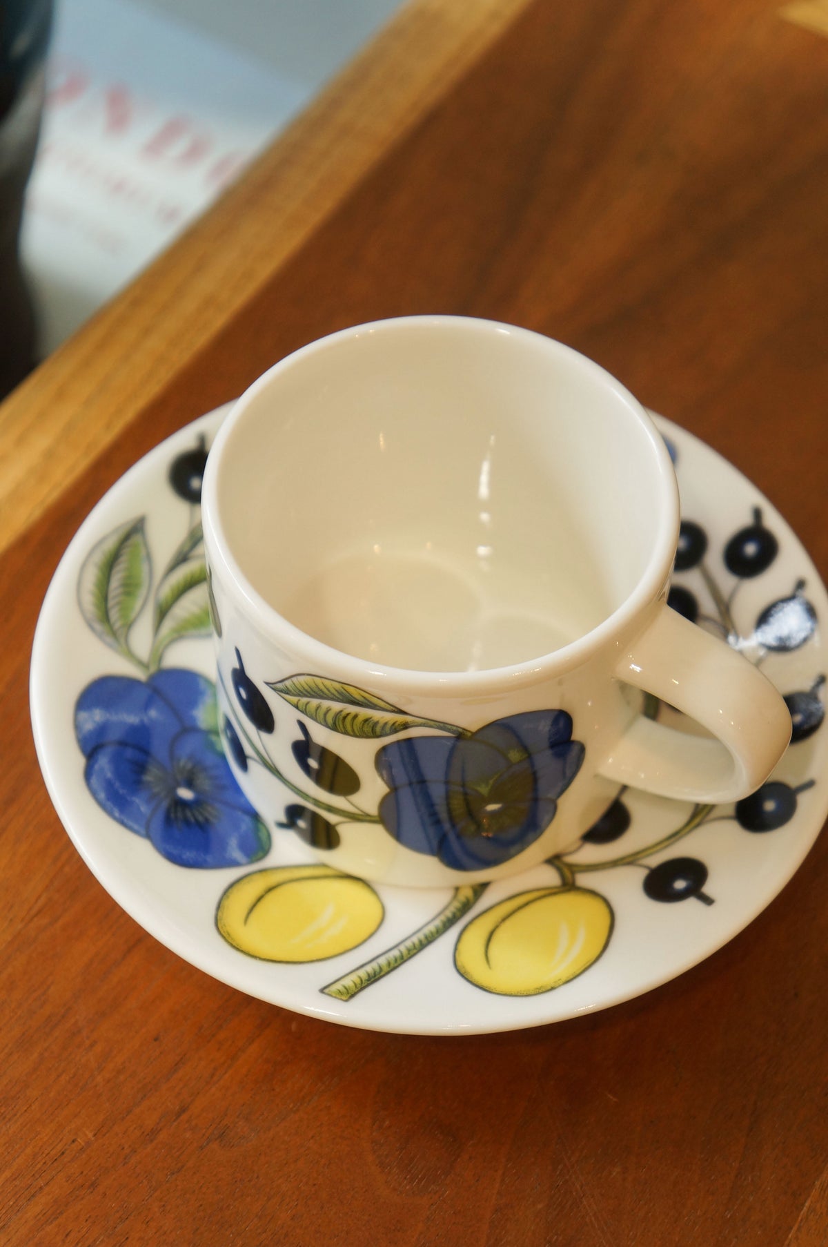 ◆ 希少！旧ロゴ！アラビア  パラティッシ ブルーカップ180ccソーサー14㎝ アラビア パラティッシ コーヒーカップ&ソーサー 旧ロゴ/ARABIA