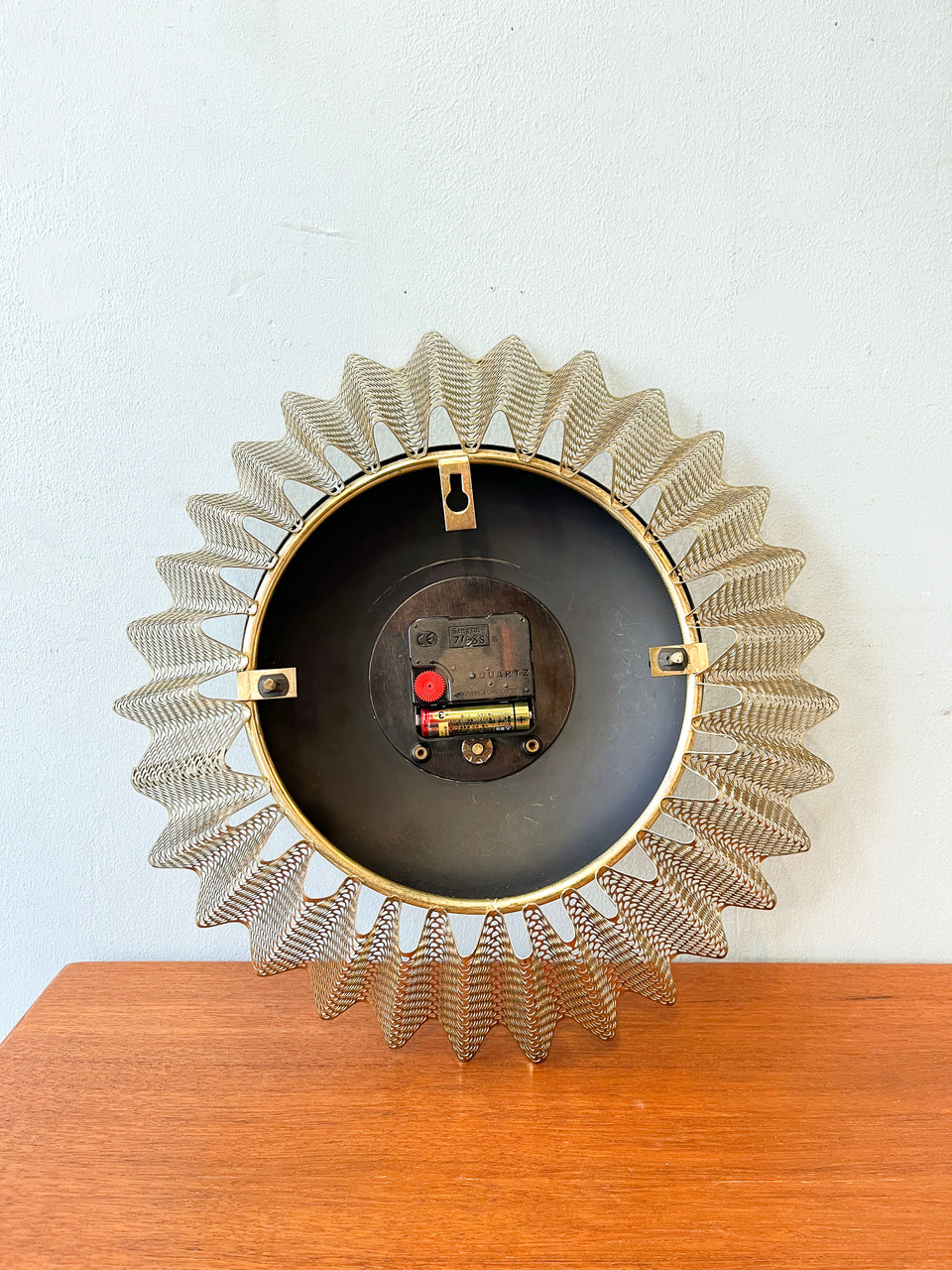 US Midcentury Vintage Sunburst Wall Clock/アメリカヴィンテージ ウォールクロック サンバースト ミッドセンチュリー