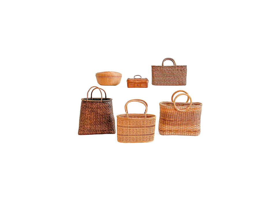 Japanese Vintage Basket Bags/ヴィンテージ カゴバッグ インテリア雑貨 シャビーシック 古道具