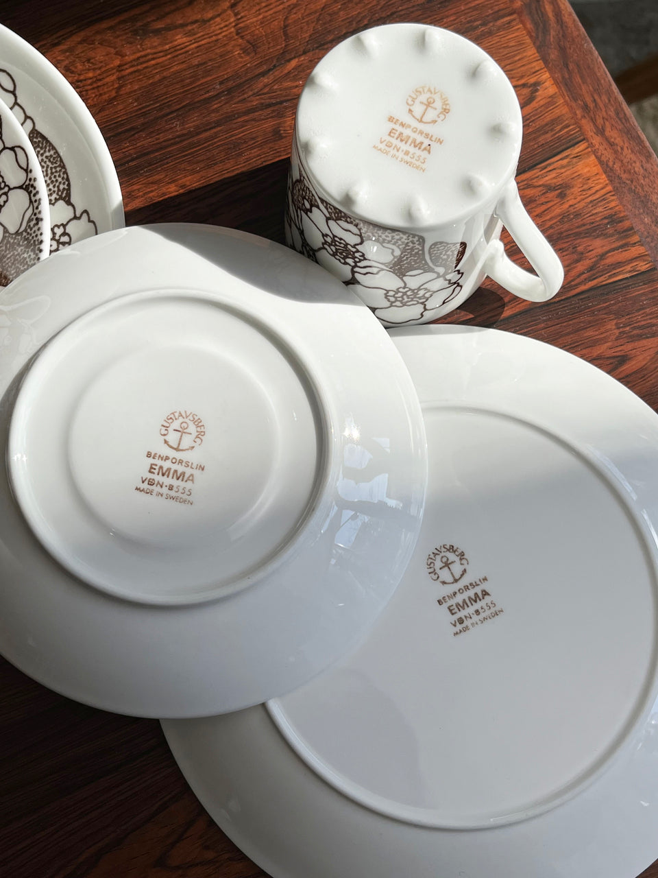 Gustavsberg EMMA Coffee Cup and Saucer Plate/グスタフスベリ コーヒーカップ&ソーサー プレート スウェーデン 北欧ヴィンテージ食器